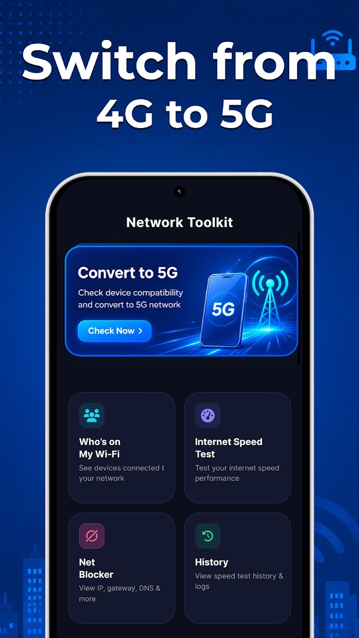 5G Force LTE - 4G to 5G Switch app screenshot