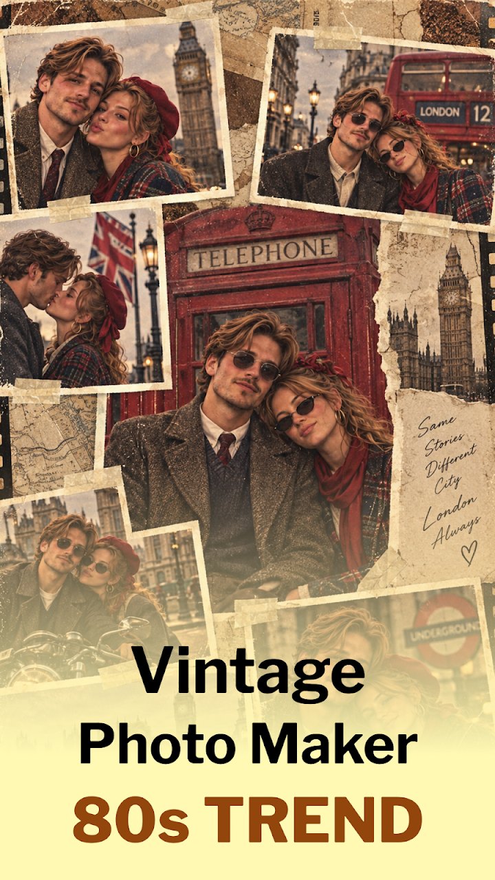 Vintage Photo Maker: 80s Trend app screenshot